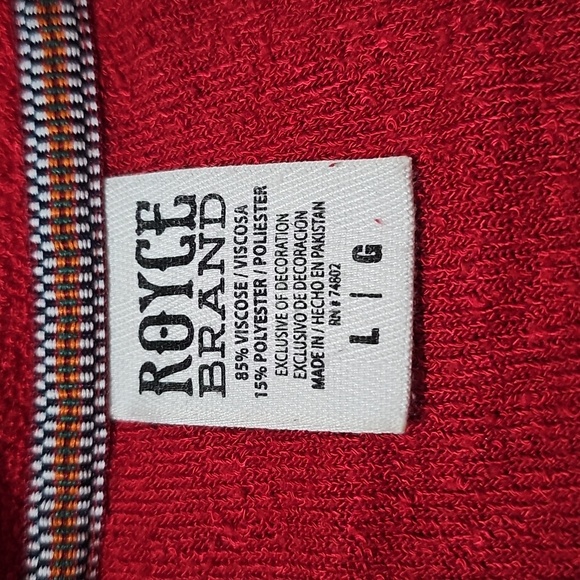 Royce Brand Women's Large Red Merry Christmas Long Sleeve Super Soft Top - Picture 4 of 4